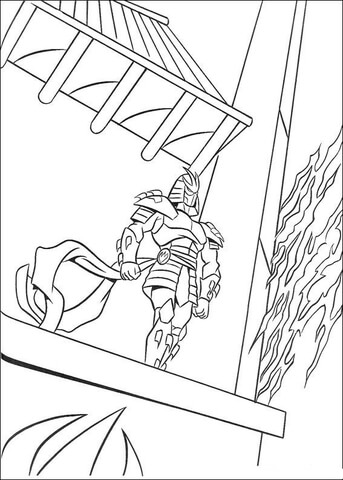 The Shredder (Oroku Saki)    Coloring Page